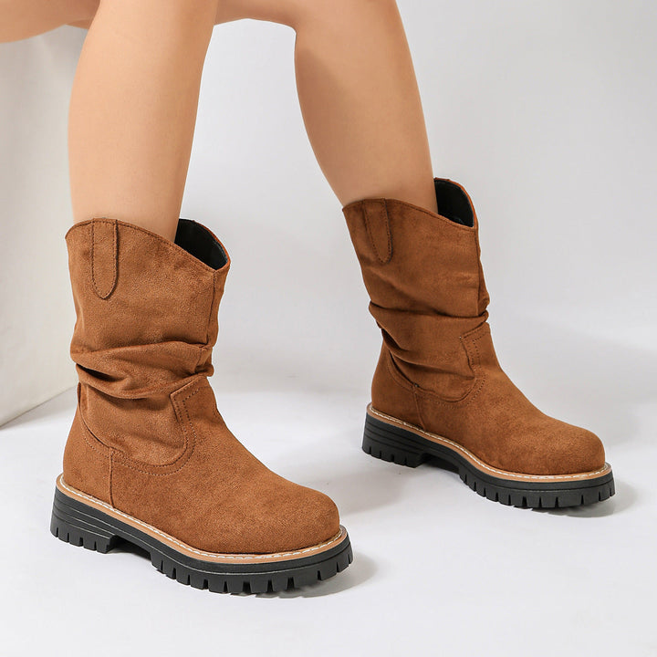 Sloane – Suede Platform Martin Boots