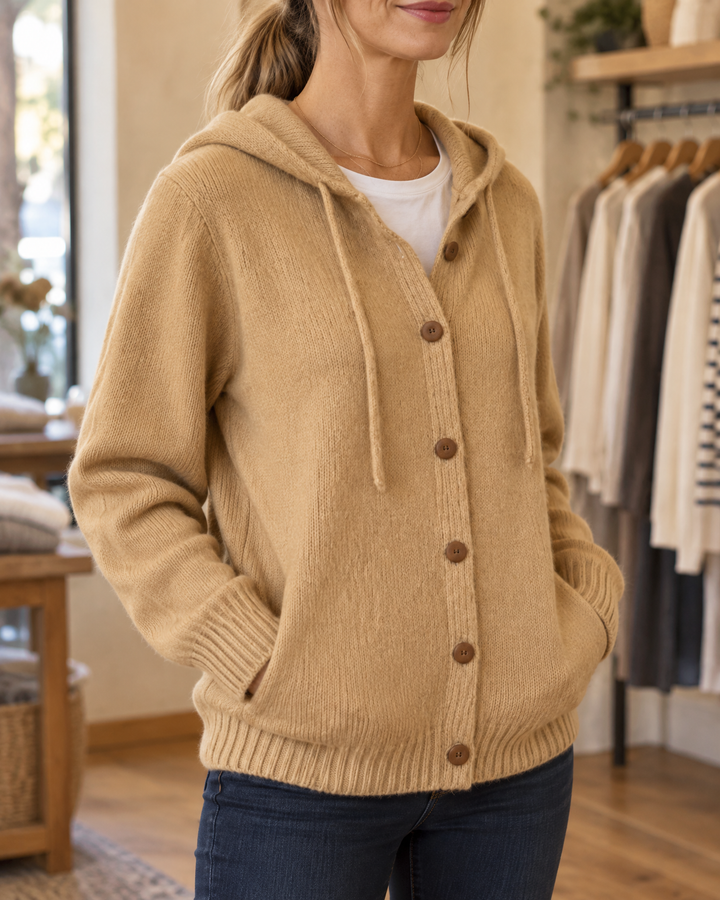 Nyla - Hooded Knit Cardigan