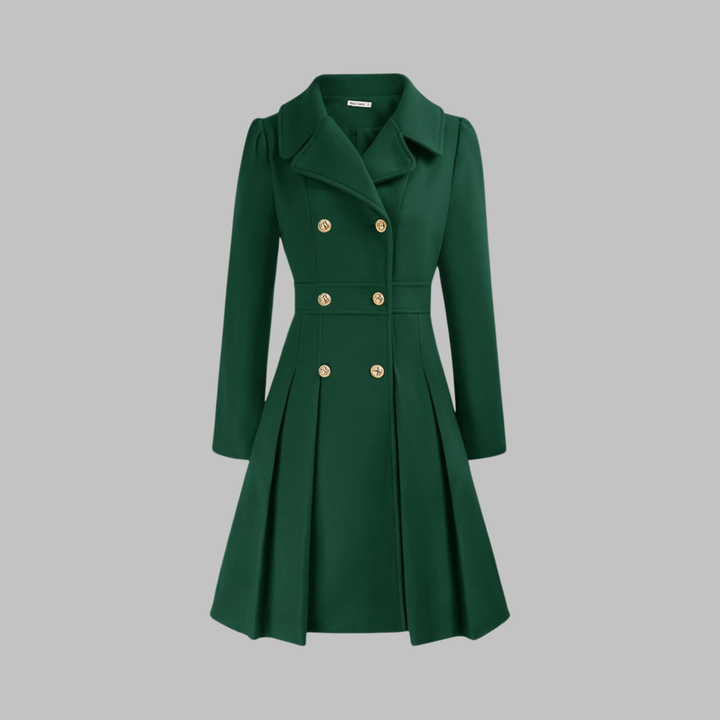 Dami | Women's Classy Double Button Long Sleeve Coat
