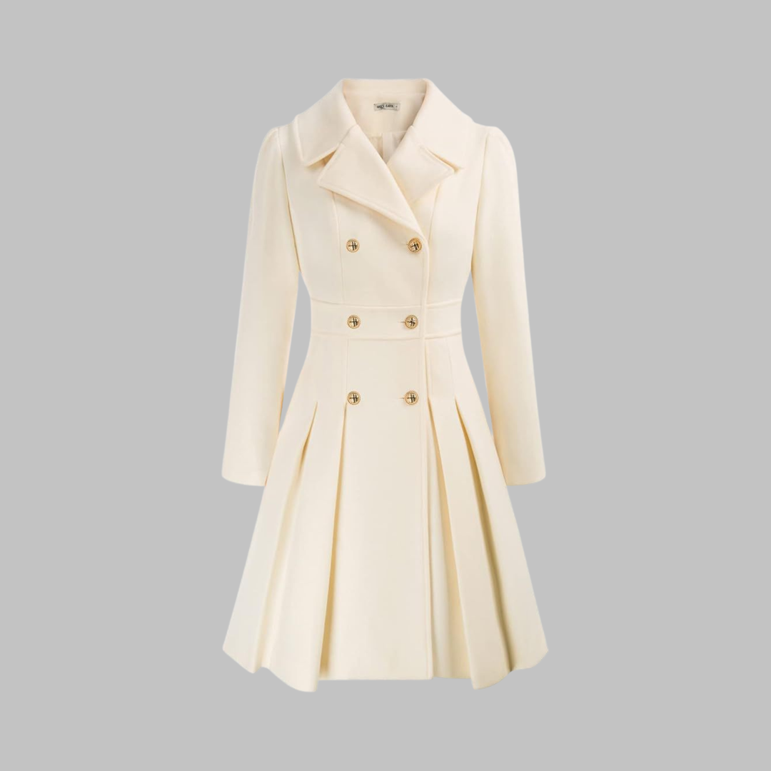 Dami | Women's Classy Double Button Long Sleeve Coat