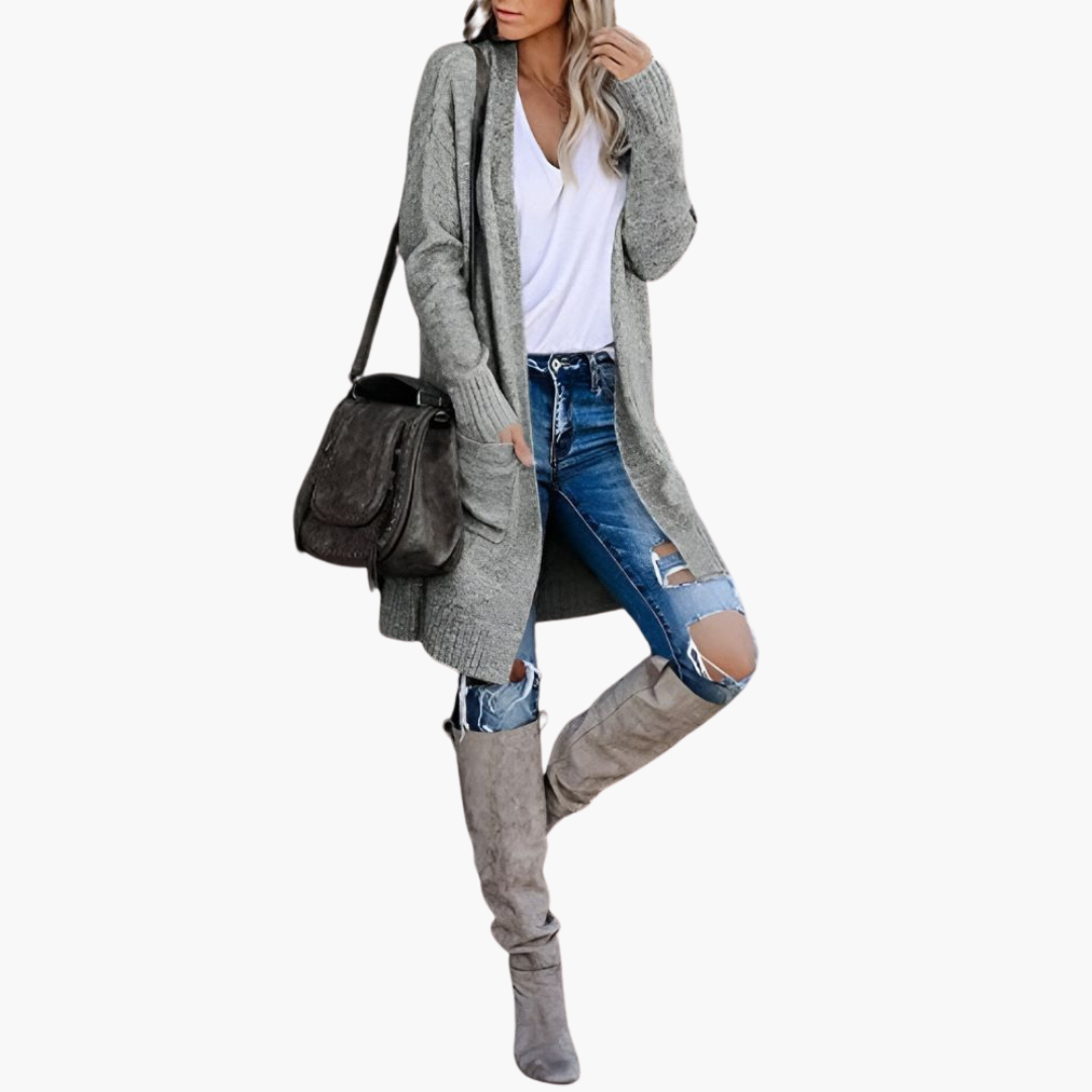 Holly | Casual Knit Pocketed Cardigan