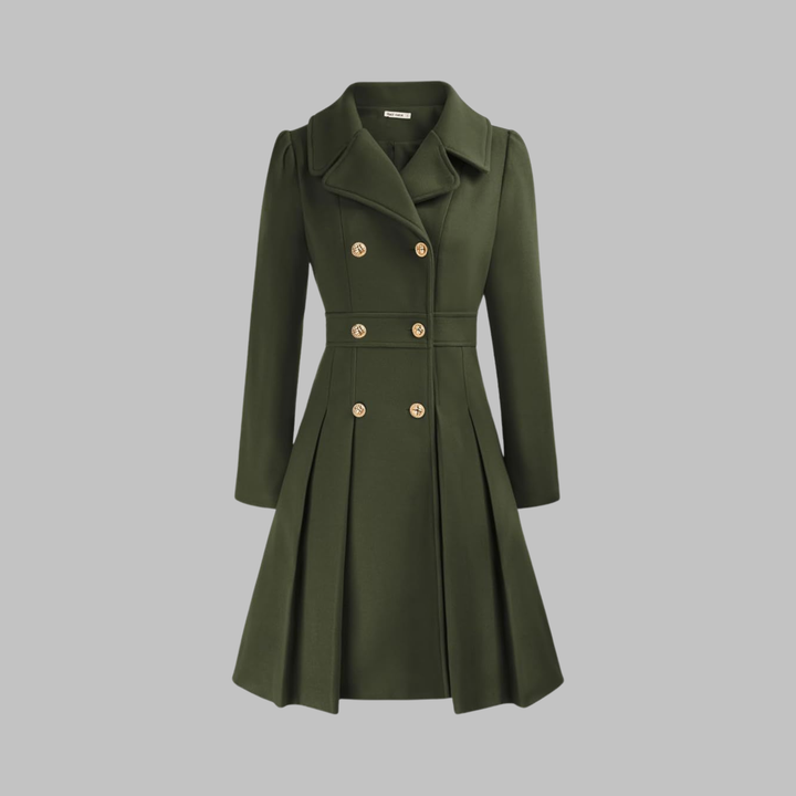 Dami | Women's Classy Double Button Long Sleeve Coat