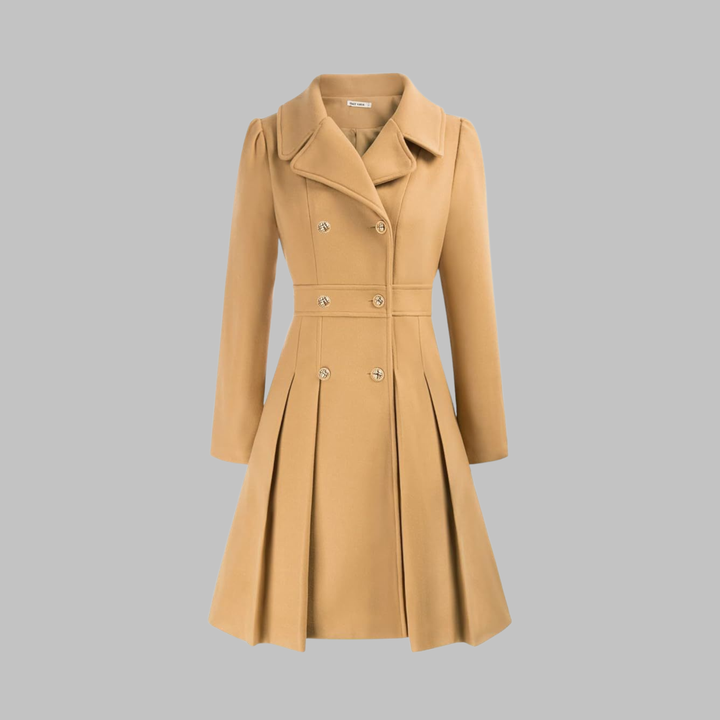 Dami | Women's Classy Double Button Long Sleeve Coat