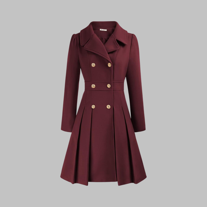 Dami | Women's Classy Double Button Long Sleeve Coat