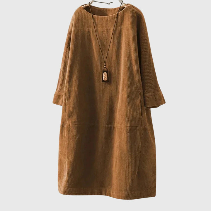 Grace | Women's Relaxed Corduroy Midi Dress