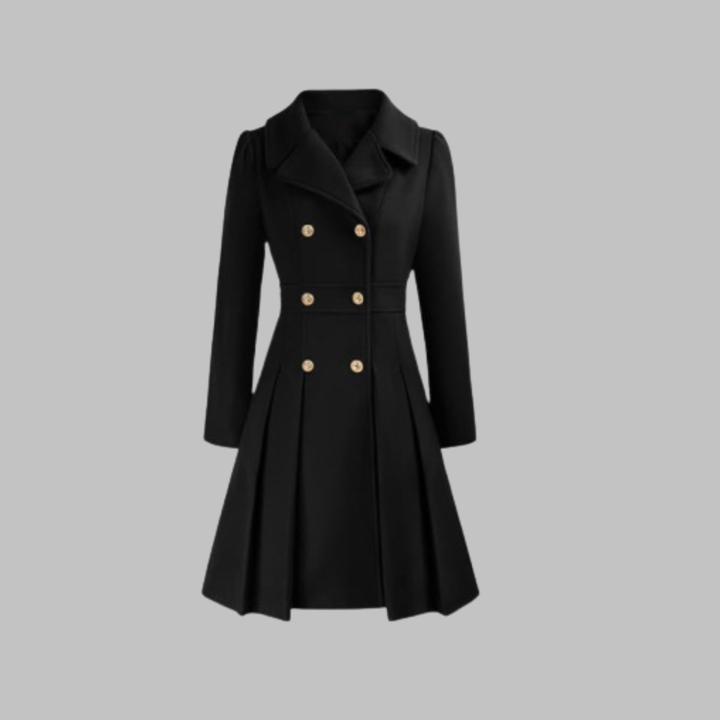 Dami | Women's Classy Double Button Long Sleeve Coat
