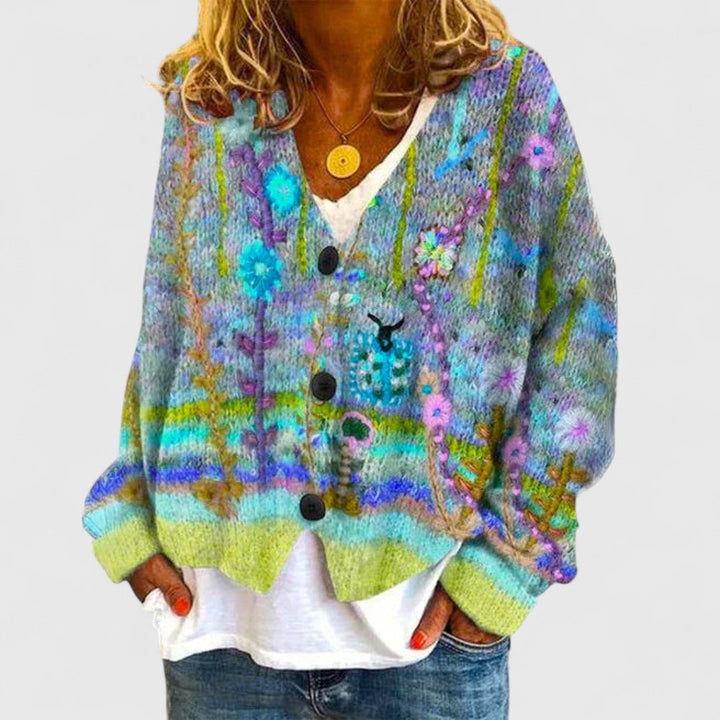 Sophie | Colorful Button Knit Cardigan