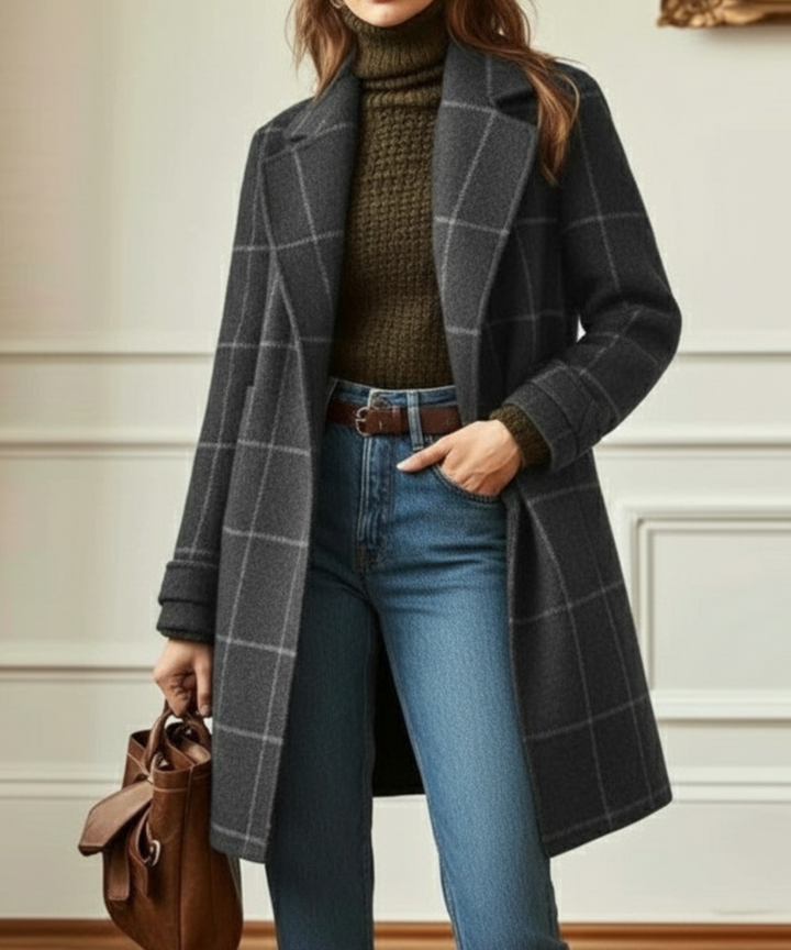Jennifer | Women's Wool Check Coat