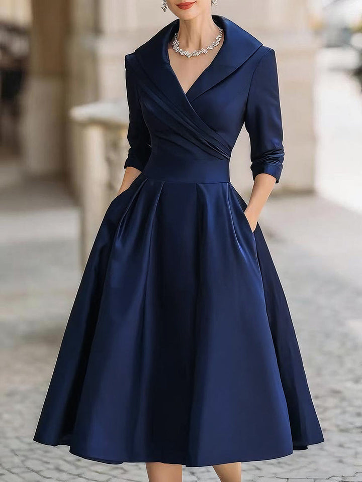 Leina - Midi Dress in Satin