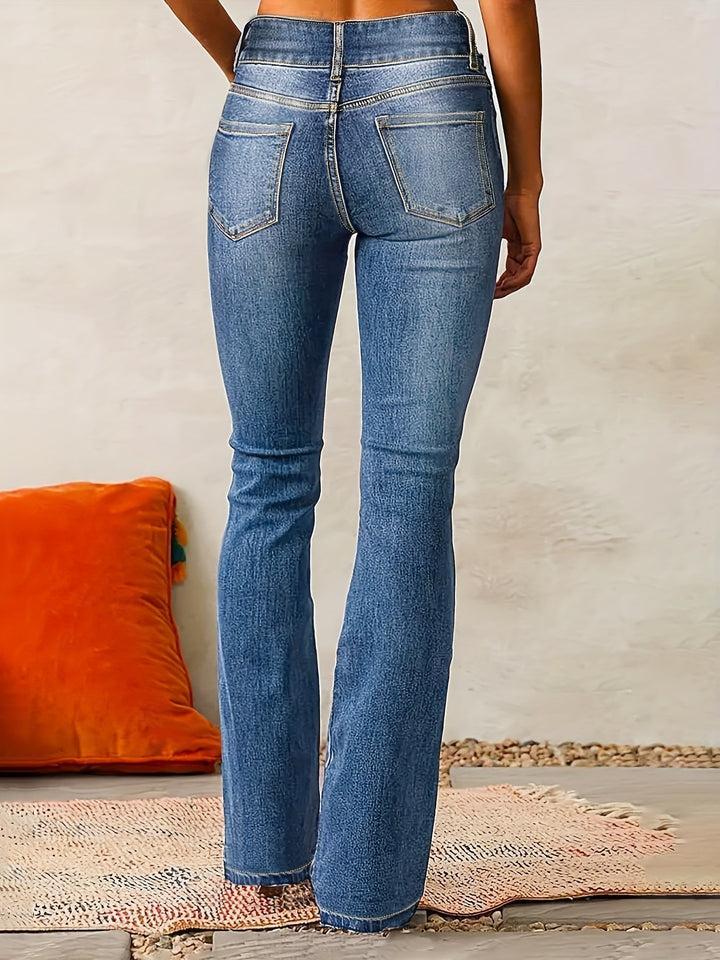 Tierra – High-Waisted Skinny Jeans with Zipper Detail
