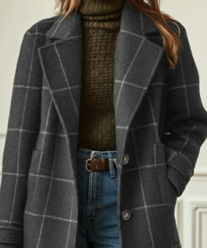 Jennifer | Women's Wool Check Coat
