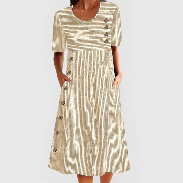 Wanda | Women's Striped Midi Dress