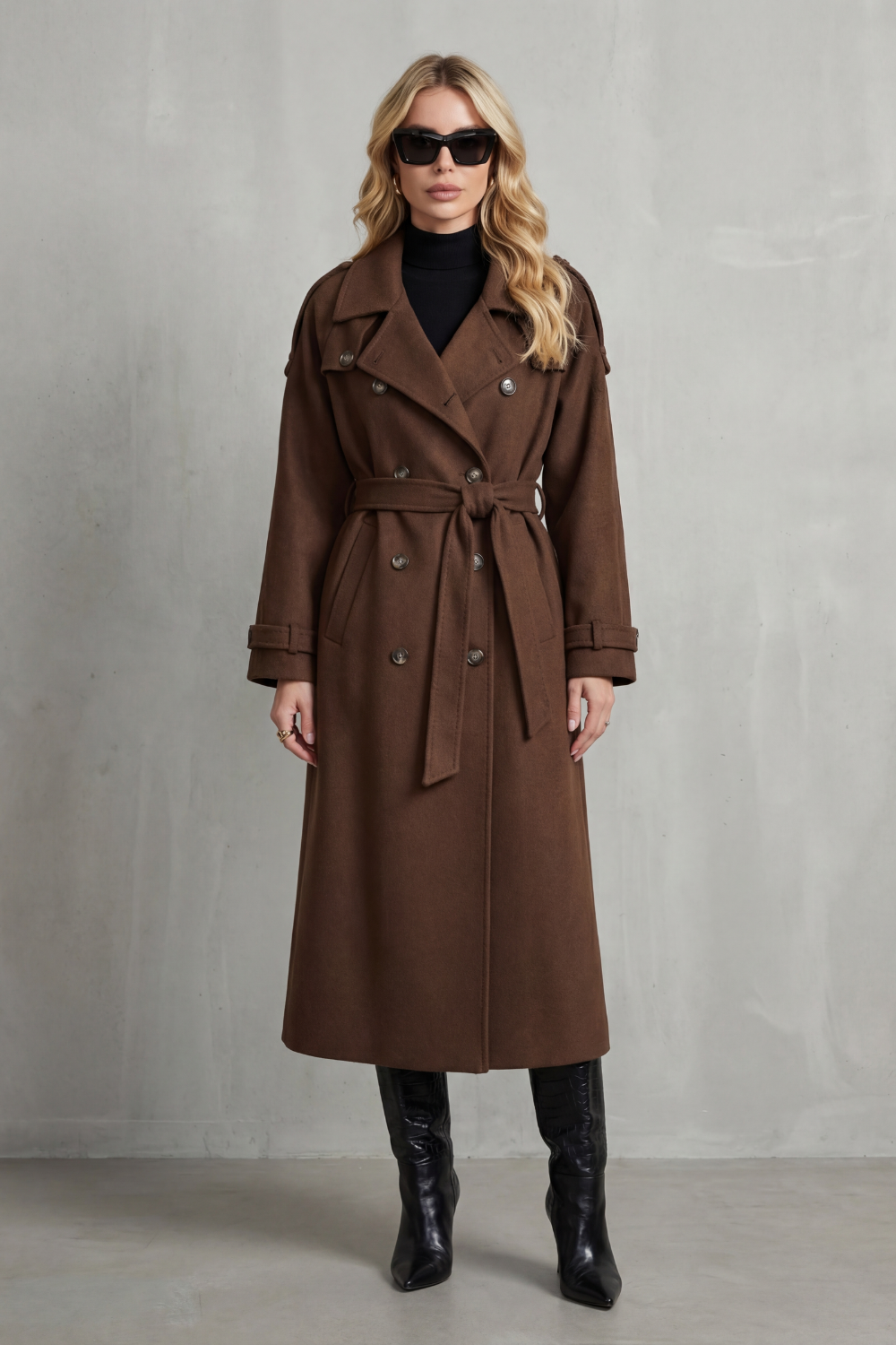 Maubéry | Women's Oversized Structure Wool Trench Coat