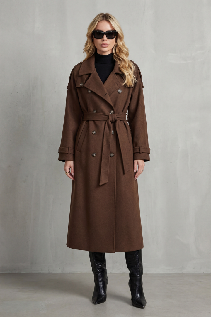 Maubéry | Women's Oversized Structure Wool Trench Coat