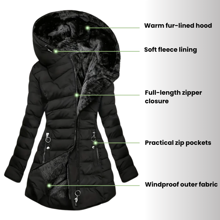 Alessina Waterproof Padded Hooded Coat