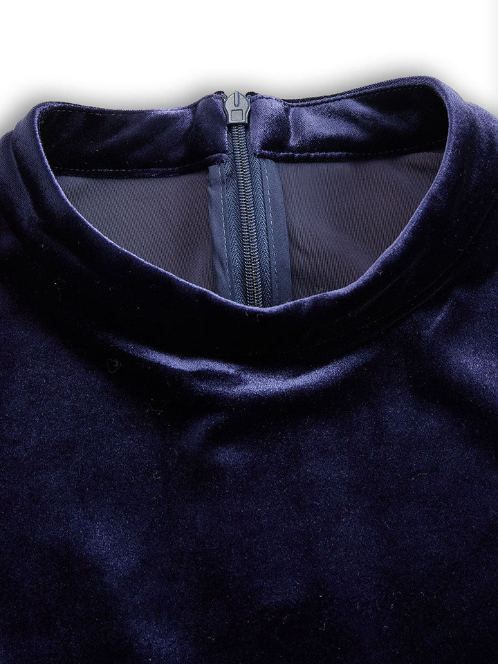 Sibella | Women's Navy Long-Sleeve Midi Dress