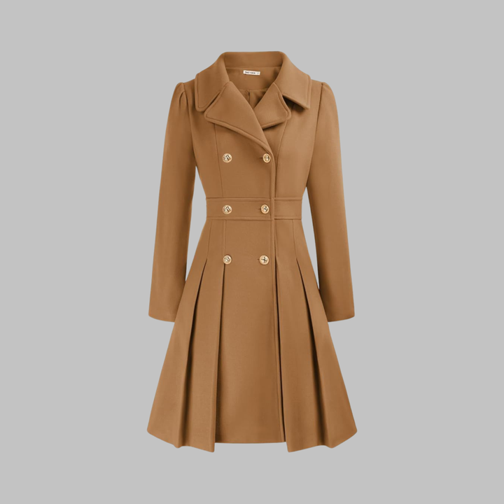 Dami | Women's Classy Double Button Long Sleeve Coat