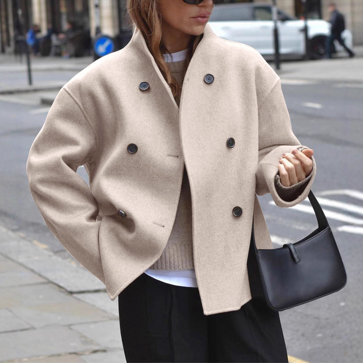 Bini | Women's Cozy Long Sleeve Stand Collar Coat