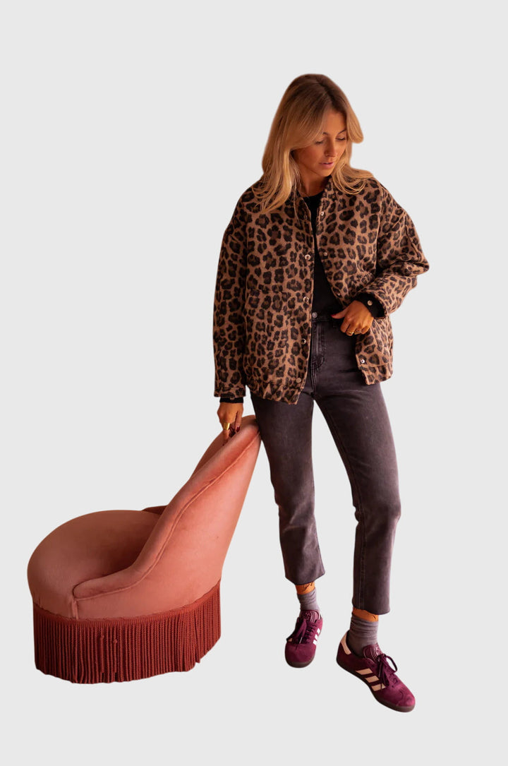 Elodie | Women's Stylish Leopard Print Jacket