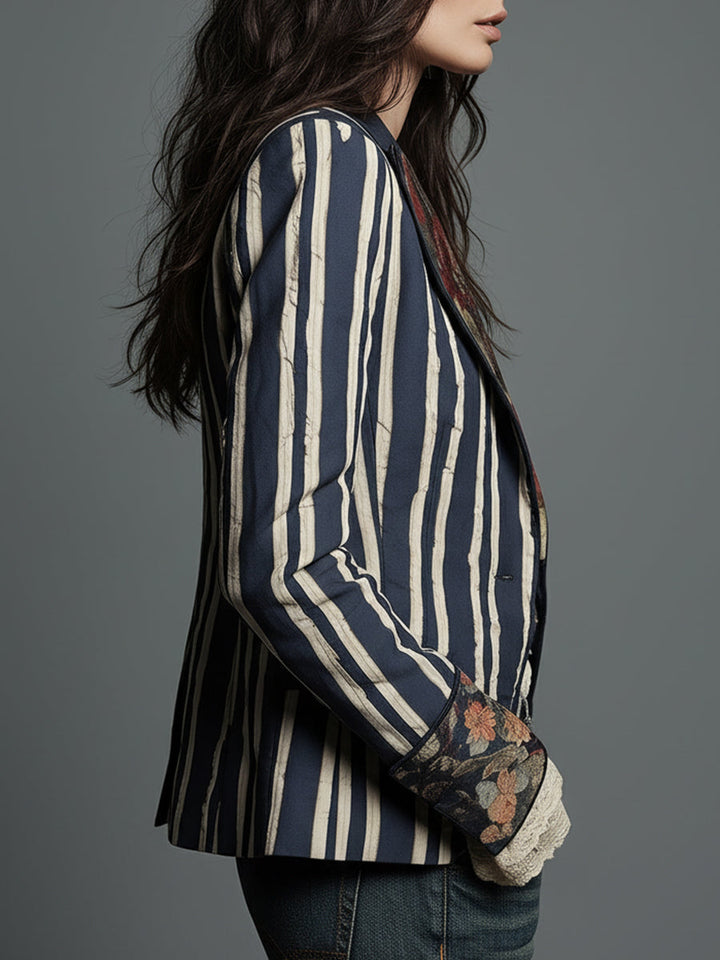 Bohemian Striped Blazer