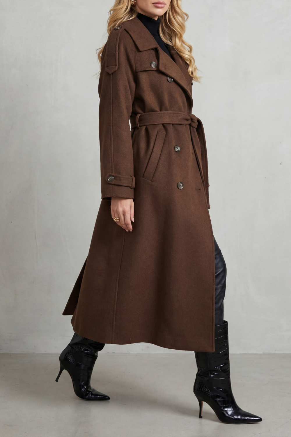 Maubéry | Women's Oversized Structure Wool Trench Coat