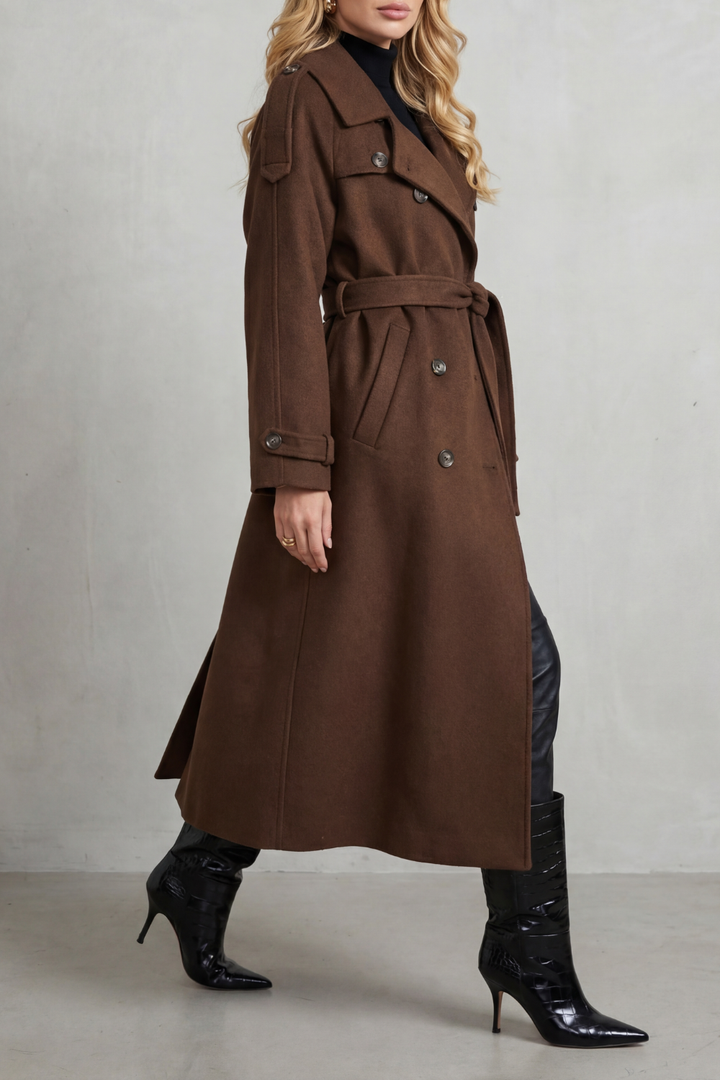 Maubéry | Women's Oversized Structure Wool Trench Coat