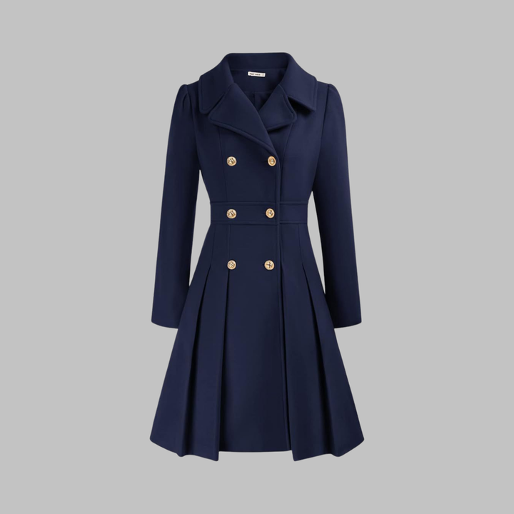 Dami | Women's Classy Double Button Long Sleeve Coat