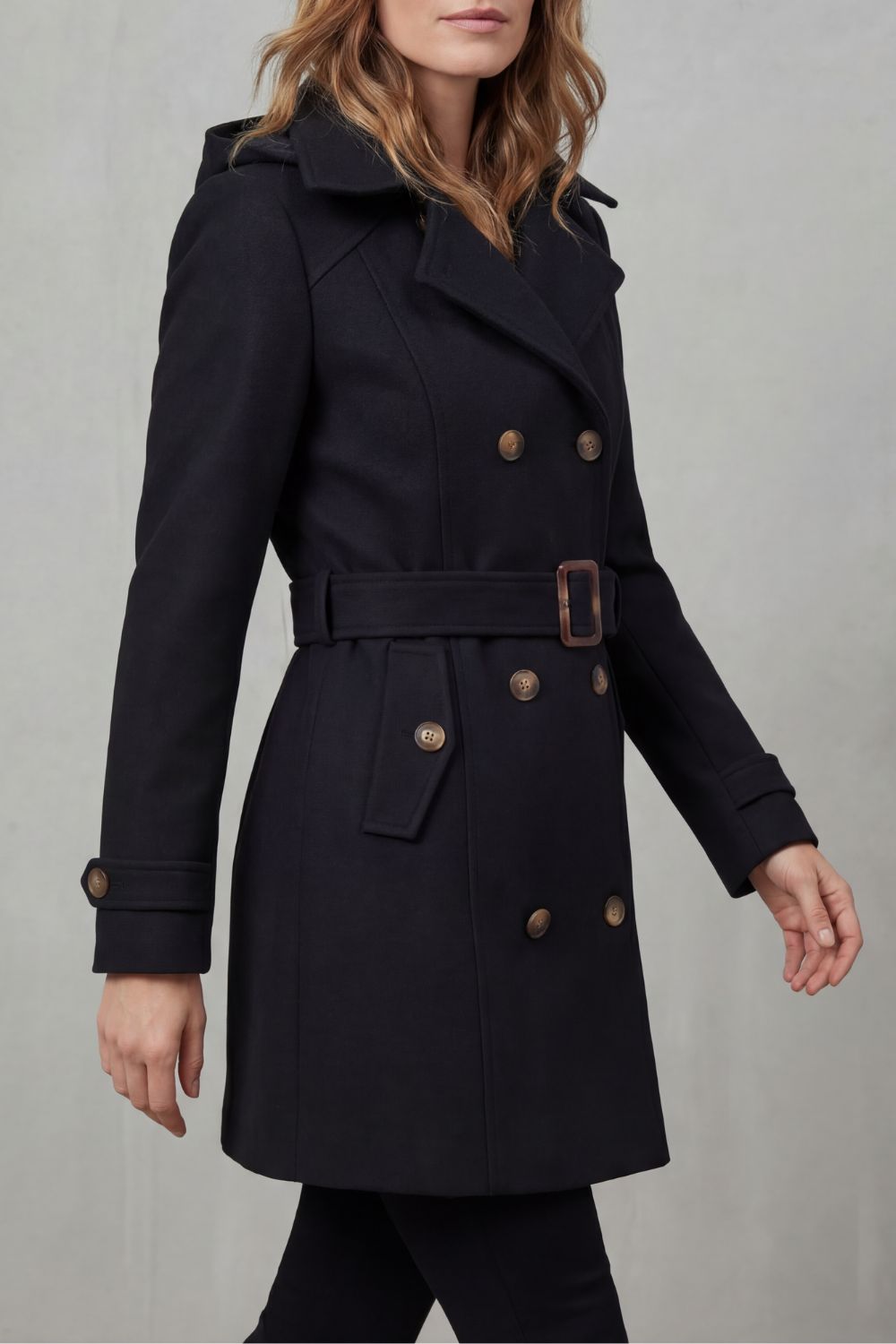 Solivane | Women's Tailored Elegance Hooded Trench Coat
