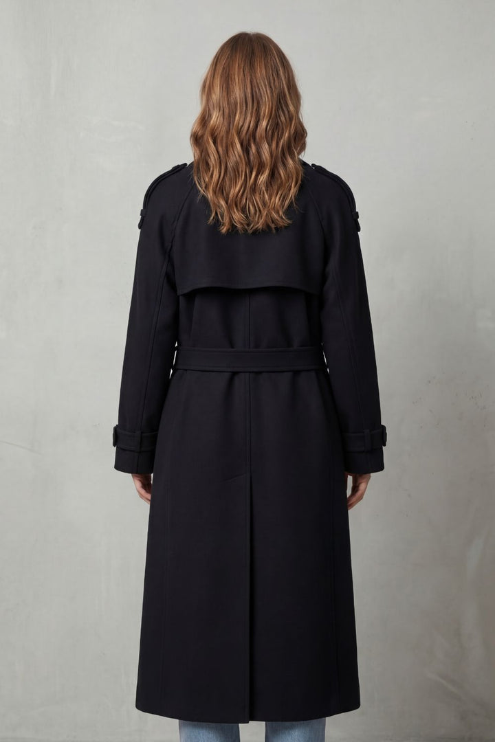 Noirvaine | Women's Oversized Silhouette Wool Trench Coat