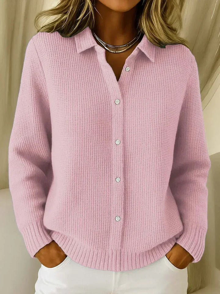 Women's Textured Knit Button-Front Cardigan