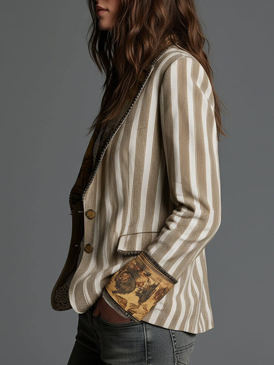 Sondra | Boho Artisan Lapel Blazer