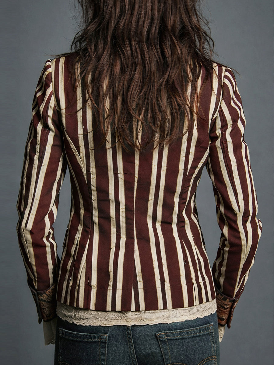 Bohemian Striped Blazer