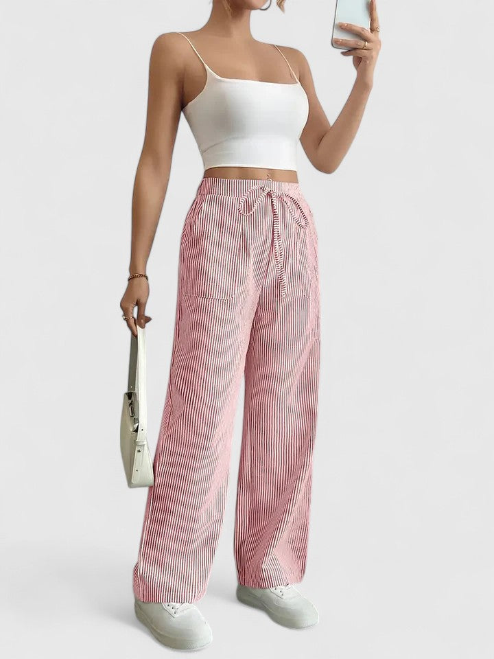 Dany – Wide Breathable Pants with Elegant Details