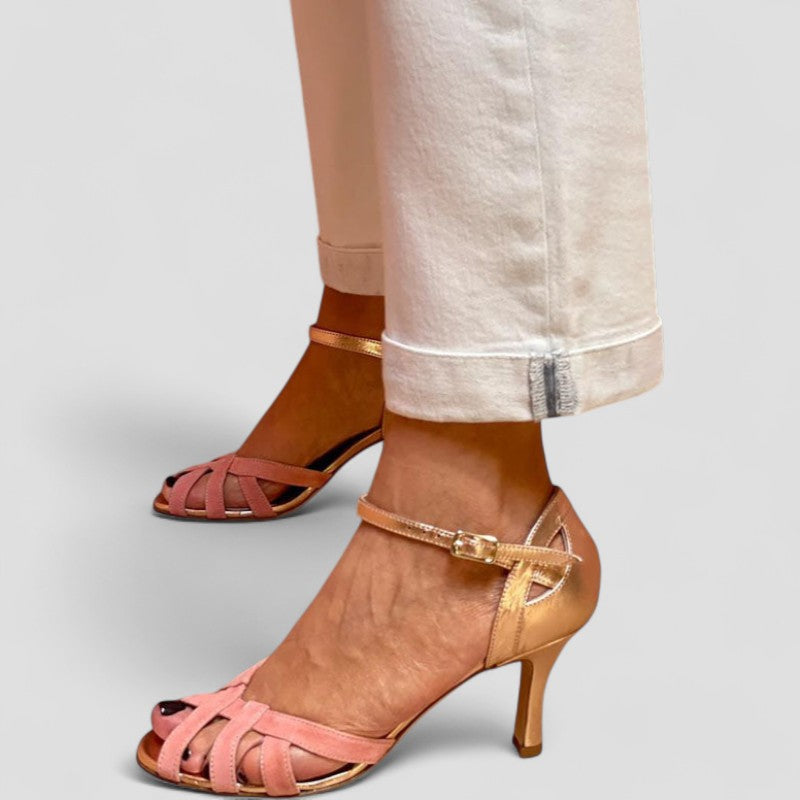 Calista | Women's Kitten Heels With Open Toe