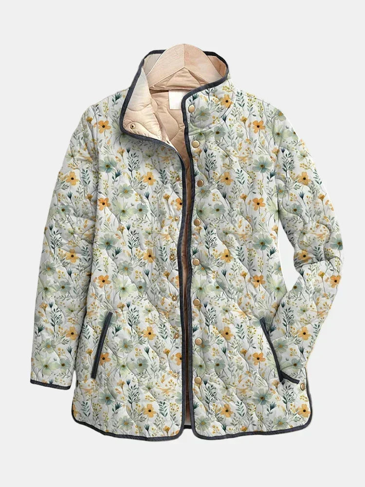 Destiny | Floral Print Quilted Jacket