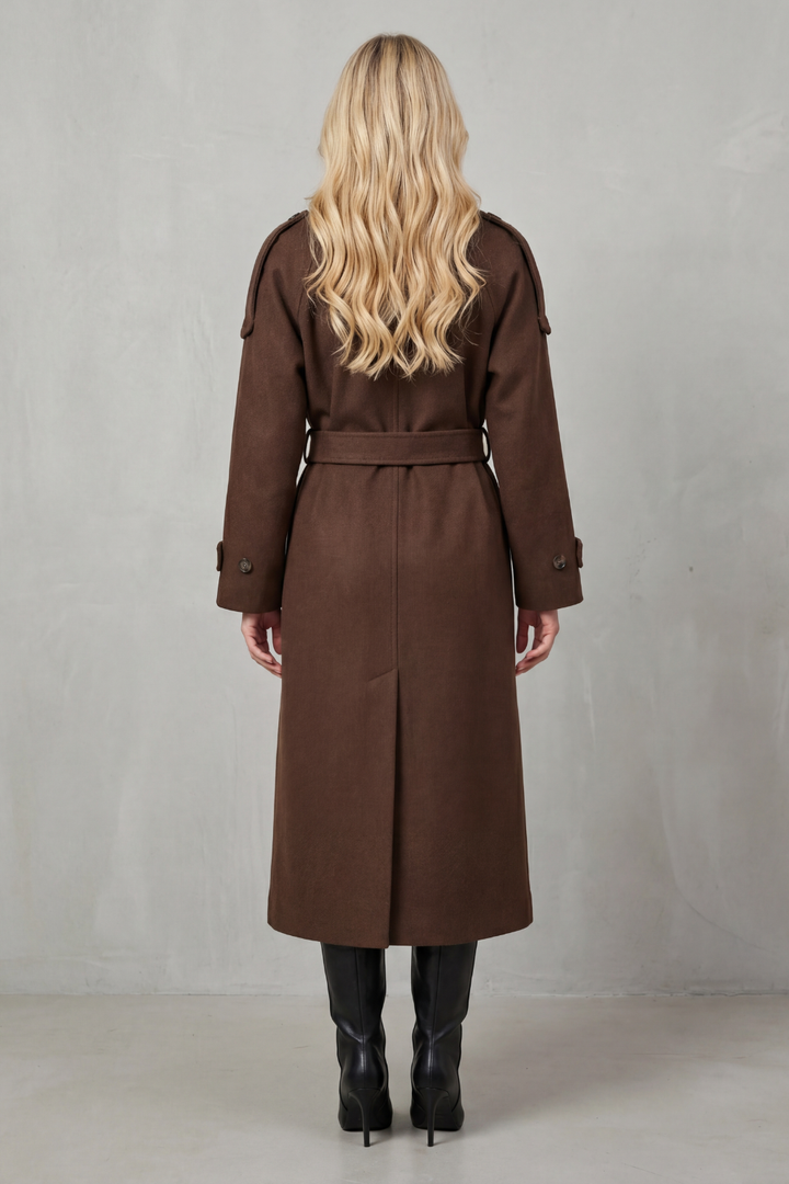 Maubéry | Women's Oversized Structure Wool Trench Coat