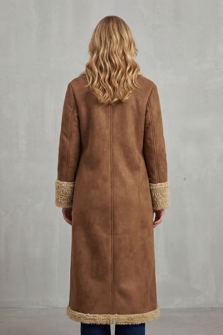 Selvion | Women's Shearling-lined Silhouette Long Winter Coat