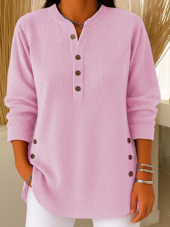 Neva Button-Front Henley Tunic
