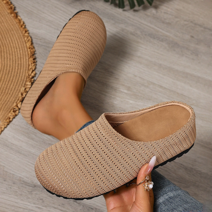 Mallory – Hollow Knit Walking Mules