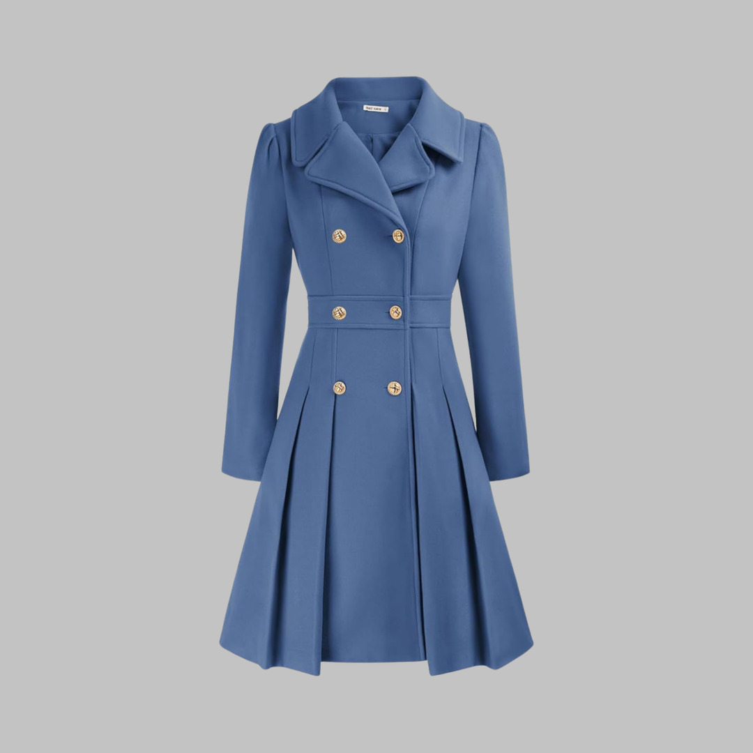 Dami | Women's Classy Double Button Long Sleeve Coat
