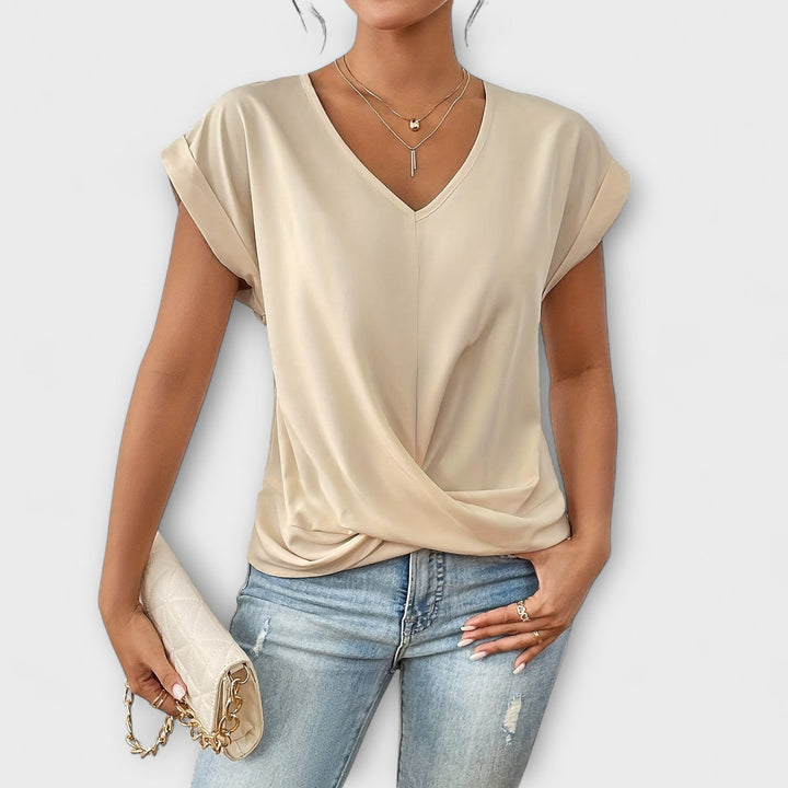 Carlinda | Women's Elegant V-Neck Top