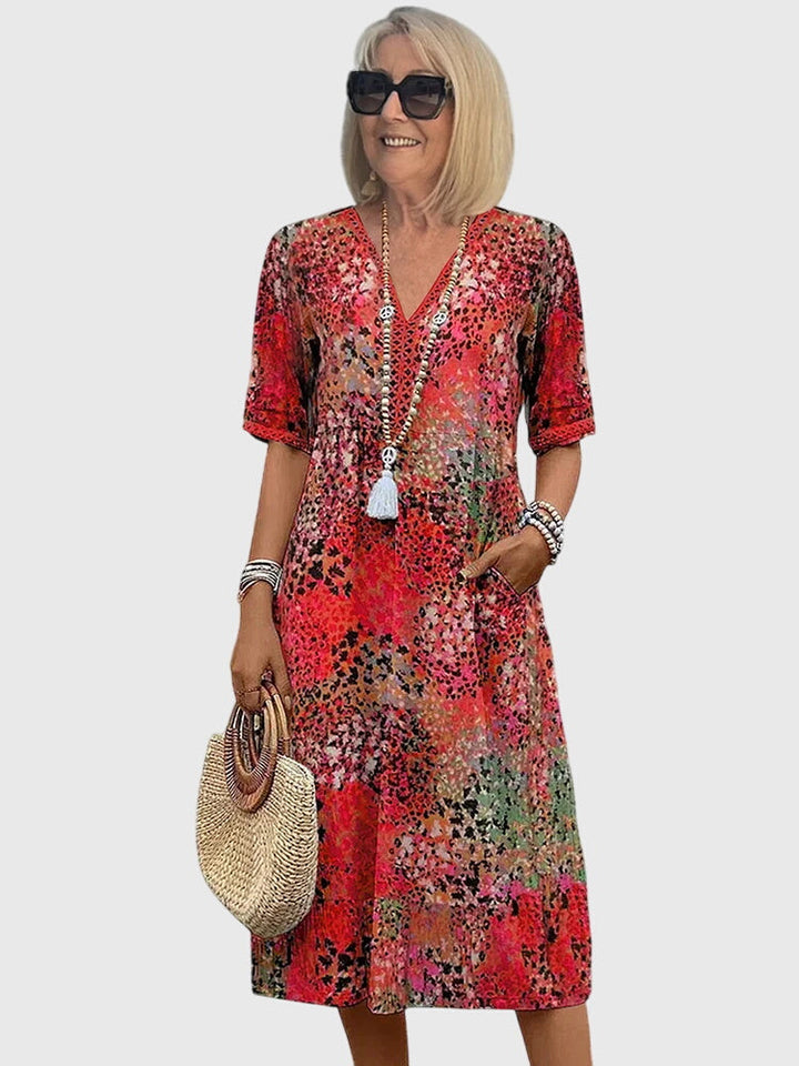 Bella | Women's Elegant Floral Midi Dress