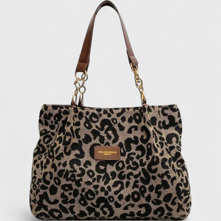 Klara - Leopard Print Canvas Tote