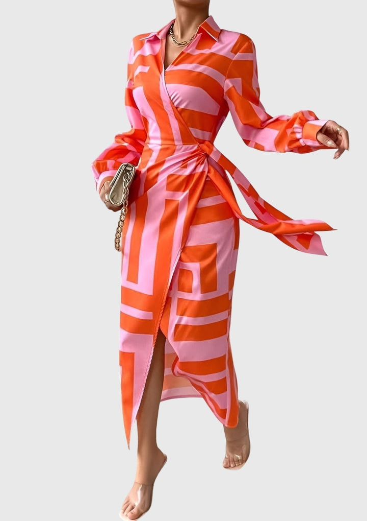 Everly | Women's Elegant Wrap Dress With Print