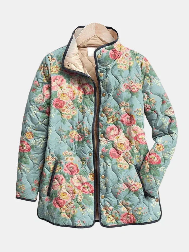 Brianna | Quilted Floral Print Jacket