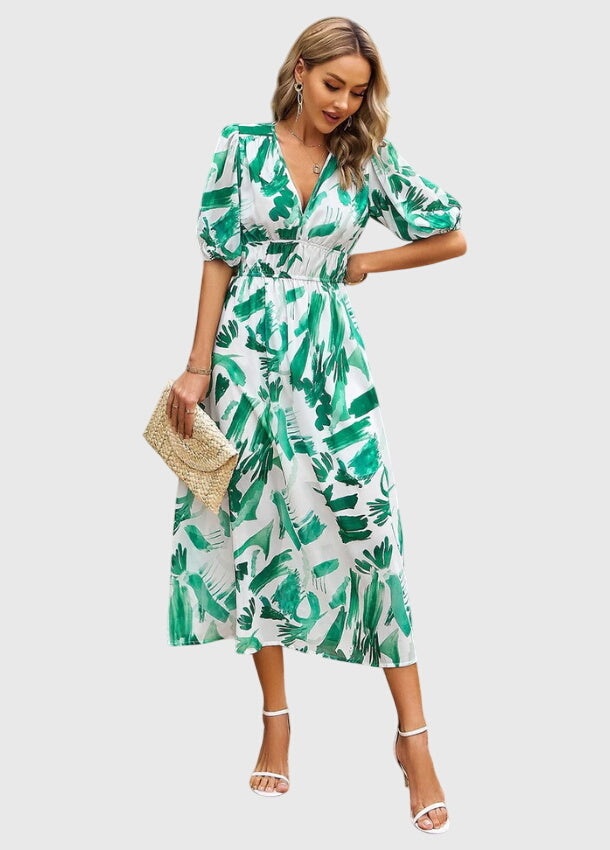 Merlin | Women's Flattering Floral Midi Dress