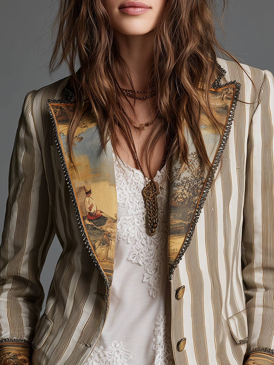 Sondra | Boho Artisan Lapel Blazer