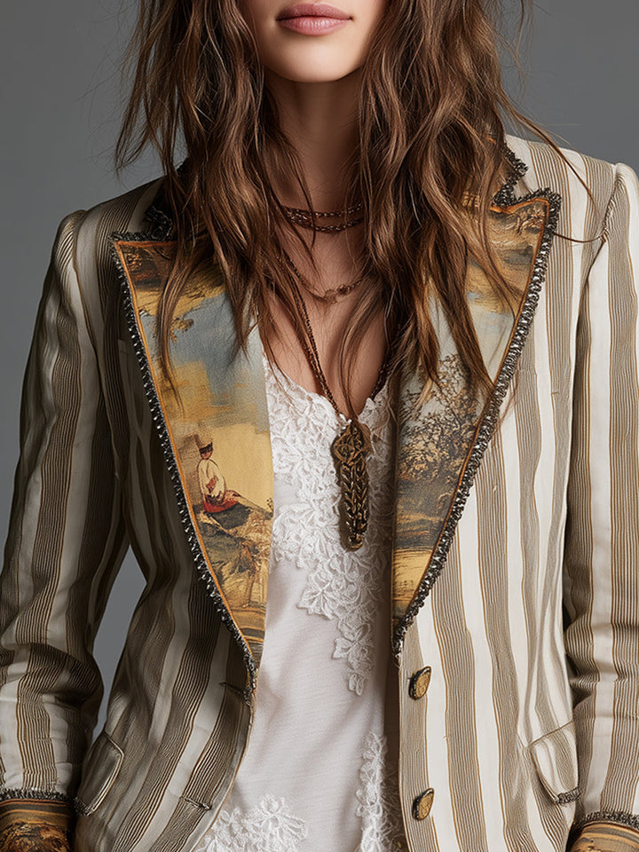Sondra | Boho Artisan Lapel Blazer