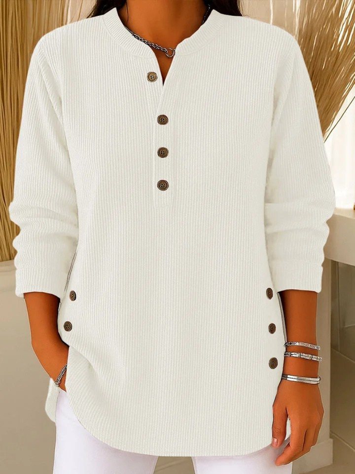 Neva Button-Front Henley Tunic