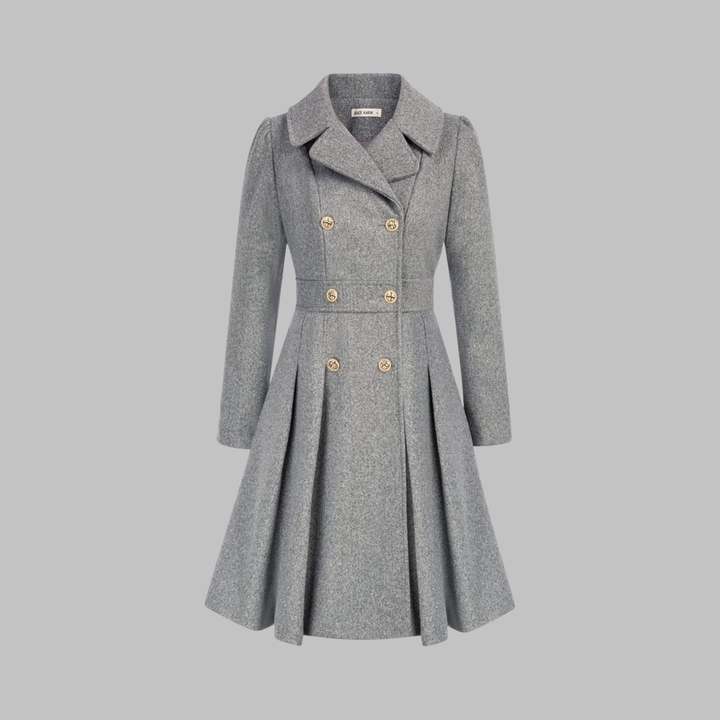 Dami | Women's Classy Double Button Long Sleeve Coat
